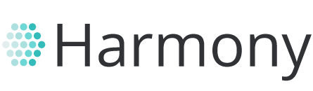 Harmony logo teal and black